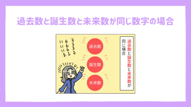 過去数と誕生数と未来数が同じ場合